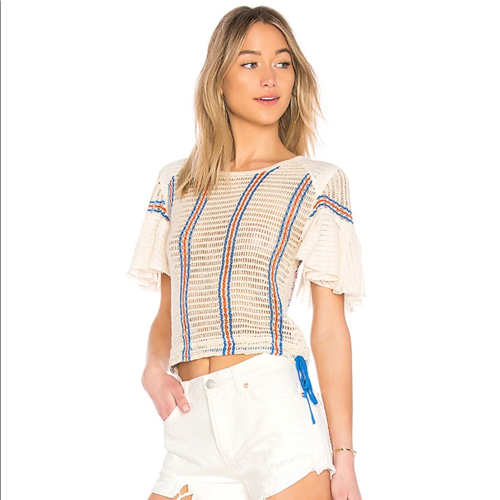 Free People Babes Only Size Large Openweave Top